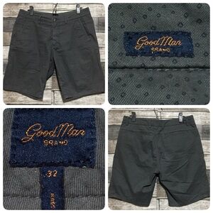 Good Man Brand Chino Shorts Men’s 32 Gray Dot Pattern (Inseam 9) Stretch